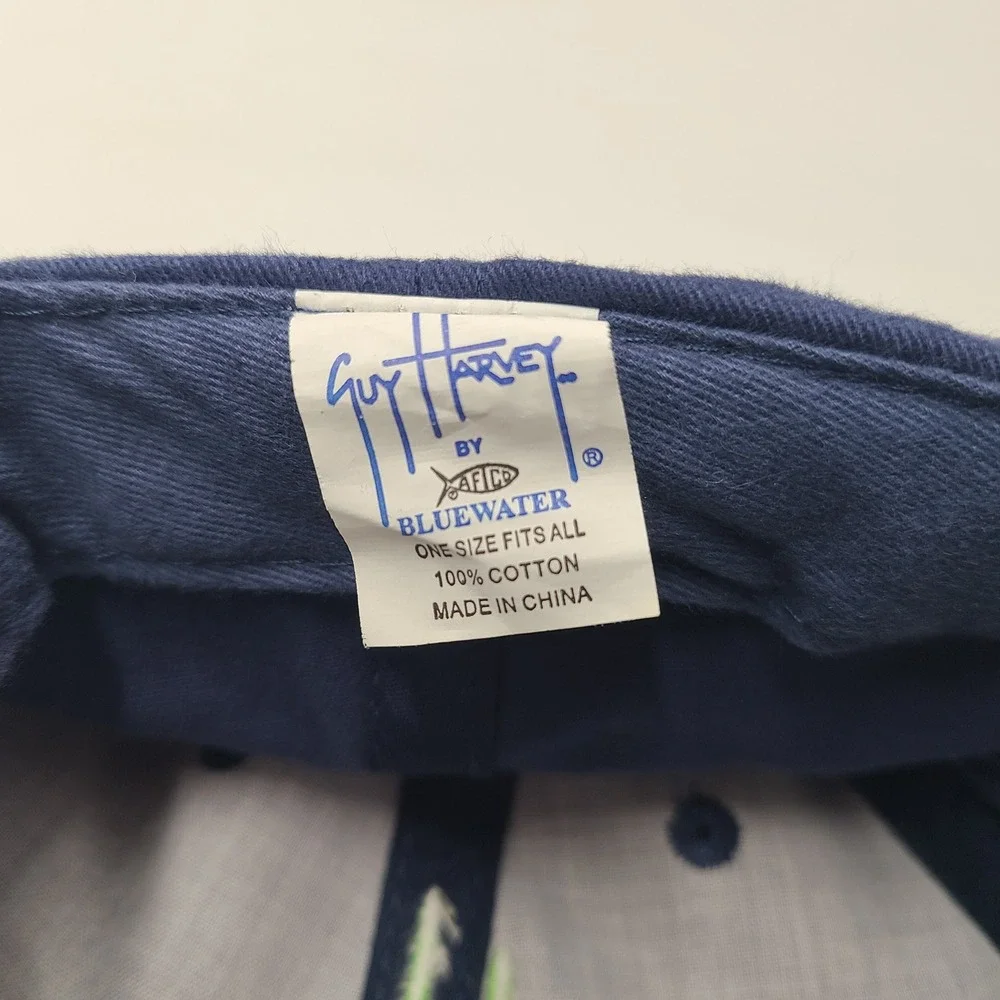 Guy Harvey Hat Adjustable Blue Green Fishing Drip‎ Ooze Logo Casual Outdoors Men